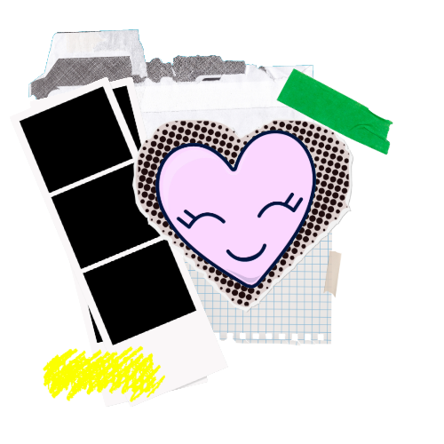 Inspire to Smile brand illustration: a smiling heart character on a soft gradient